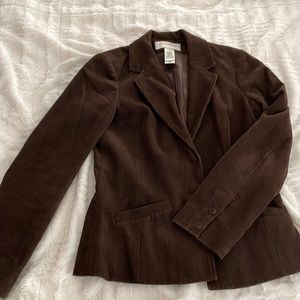 Liz Claiborne Brown Corduroy Blazer Size 6P